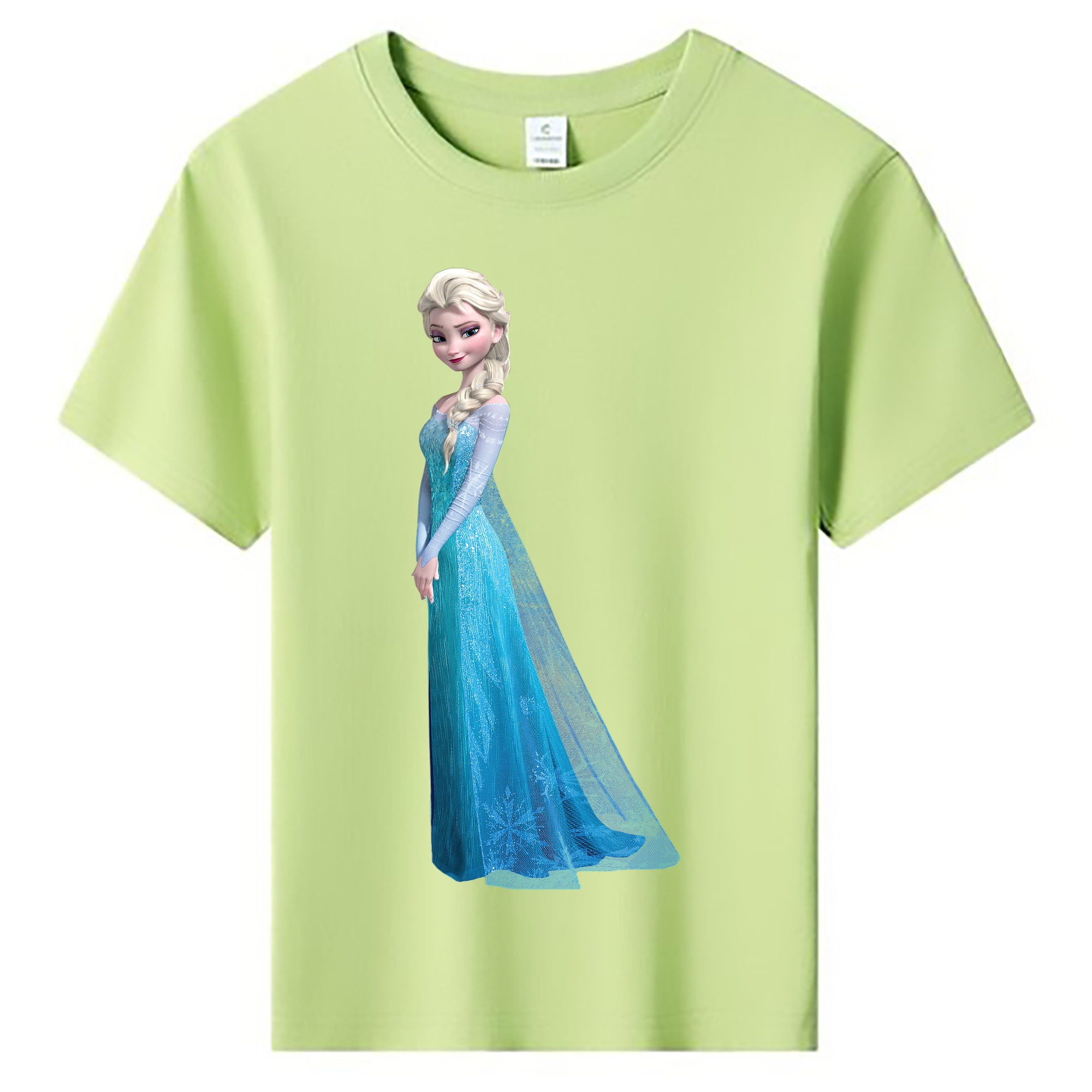 （画像用） アナと雪の女王 アンナ エルサ Frozen Anna Elsa 綿100％キッズTシャツ（フロントプリント）